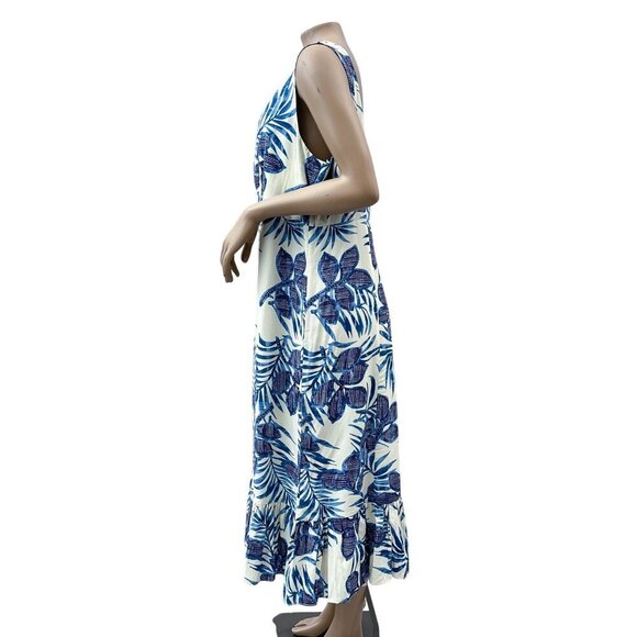 Hilo Hattie The Hawaiian Original Sleeveless Tropical V-Neck Maxi Dress Women L - Picture 9 of 10